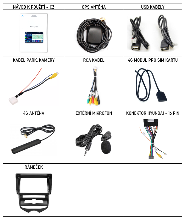 CZ_Příslušenství pro Everest EVE+EVT chytré autorádio Hyundai IX20 auto AC evtech.cz